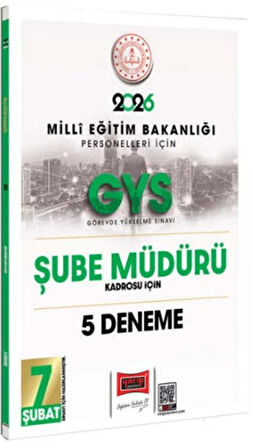 Yargı Yayınları 2026 MEB Personelleri İçin GYS Şube Müdürü Kadrosu İçin 5 Deneme