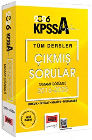Yargı Yayınları 2026 KPSS A Grubu Tüm Dersler 2016-2025 Tamamı Çözümlü Çıkmış Sorular