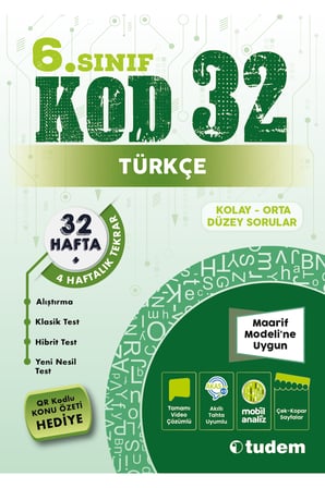 TUDEM 6.SINIF TÜRKÇE KOD 32