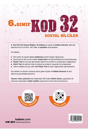 TUDEM 6.SINIF SOSYAL BİLİMLER KOD 32