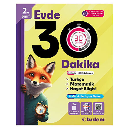 2. Sınıf Evde 30 Dakika Tudem Yayınları