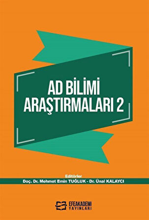 Ad Bilimi Araştırmaları 2 / Doç. Dr. Mehmet Emin Tuğluk
