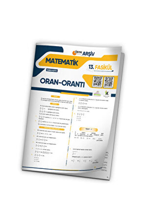2025 KPSS Matematik Kara Kutu Oran-Orantı 13.Fasikülü ÖSYM Çıkmış Soru Bankası Modüler Set Çözümlü