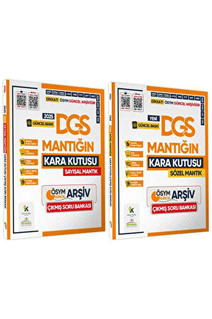 2025 Dgs Kara Kutu Sayısal Ve Sözel Mantık 2li Set Çıkmış Soru Bankası K. Özetli Dijital Çözümlü