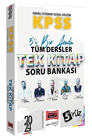 2024 KPSS Lisans GK-GY 5Yüz Ekibi Tüm Dersler Tek Kitap Soru Bankası