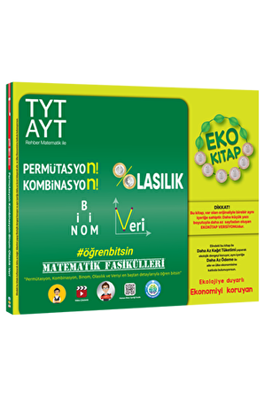 TYT AYT Matematik Fasikülleri - Permütasyon, Kombinasyon, Olasılık, Binom, Veri Eko
