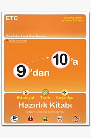 9'dan 10'a Edebiyat Tarih Coğrafya Hazırlık Kitabı