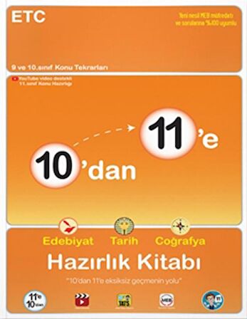 10'dan 11'e Edebiyat Tarih Coğrafya Hazırlık Kitabı