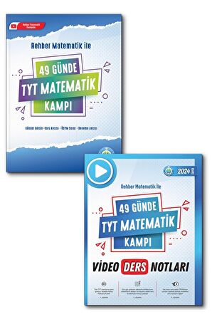 49 Günde TYT Matematik SORU Kitabı ve VİDEO DERS Notları Kitabı 2li Set