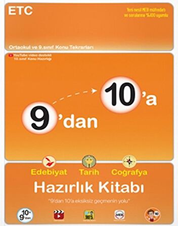 9'dan 10'a Edebiyat Tarih Coğrafya Hazırlık Kitabı