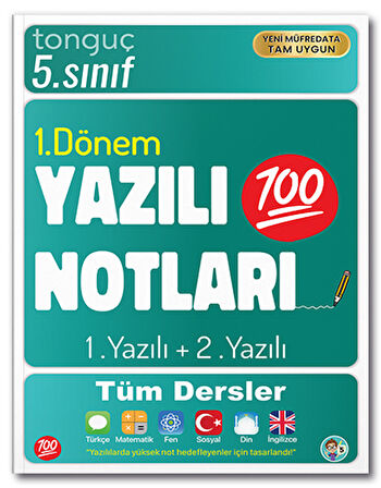 Tonguç 5. Sınıf Tüm Dersler 1. Dönem 1. Yazılı ve 2. Yazılı Notları Tonguç Akademi