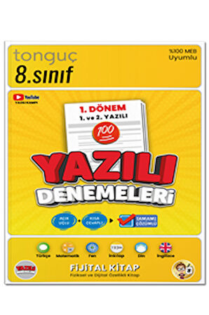 tonguç 8. sınıf 1. dönem 1. ve 2. yazılı denemeleri