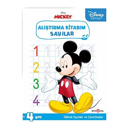 Disney Eğitsel Çıkartmalı Mickey Alıştırma Kitabım Sayılar