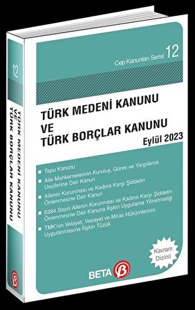 Türk Medeni Kanunu ve Türk Borçlar Kanunu (Eylül 2023) / Av. Celal Ülgen