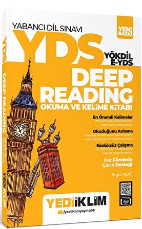 Yediiklim Yayınları YDS YÖKDİL Deep Reading Okuma ve Kelime Kitabı