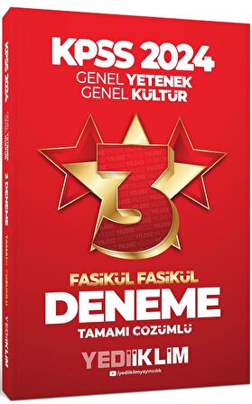 2024 KPSS Genel Yetenek Genel Kültür Tamamı Çözümlü 3 Yıldız Fasikül Deneme