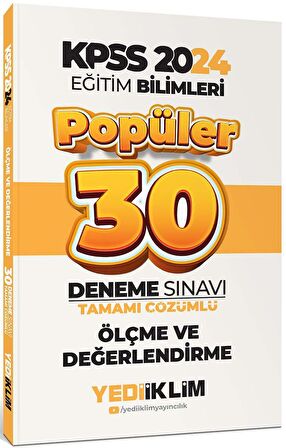 2024 Eğitim Bilimleri Ölçme ve Değerlendirme Popüler Tamamı Çözümlü 30 Deneme