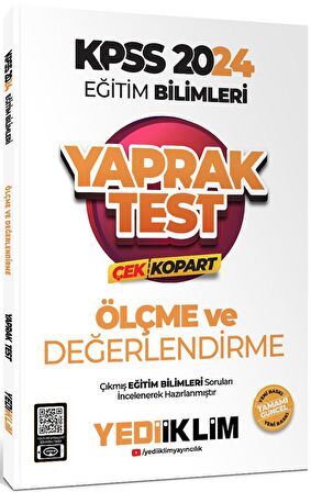 2024 KPSS Eğitim Bilimleri Ölçe ve Değerlendirme Çek Kopart Yaprak Test