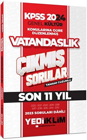 2024 KPSS Genel Kültür Lisans Vatandaşlık Konularına Göre Tamamı Çözümlü Çıkmış Sorular