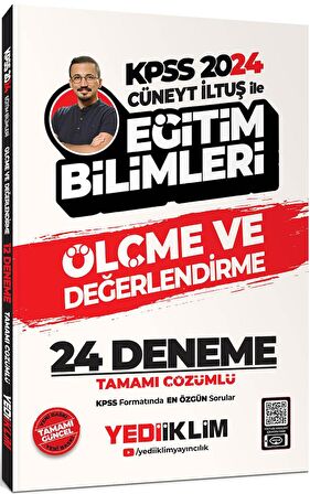 2024 KPSS Cüneyt İltuş ile Eğitim Bilimleri Ölçme ve Değerlendirme Tamamı Çözümlü 24 Deneme