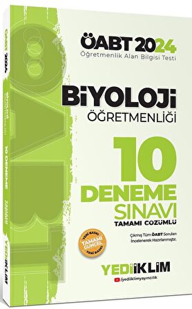 2024 ÖABT Biyoloji Öğretmenliği Tamamı Çözümlü 10 Deneme Sınavı