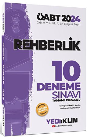 2024 ÖABT Rehberlik Öğretmenliği Tamamı Çözümlü 10 Deneme Sınavı