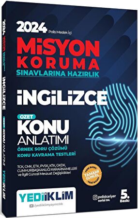 2024 Polis Meslek İçi Misyon Koruma Sınavlarına Hazırlık İngilizce Konu Anlatımılı Soru Bankası