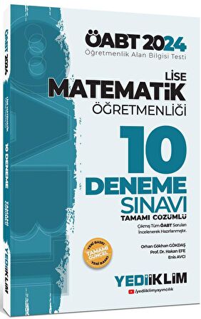 2024 ÖABT Lise Matematik Öğretmenliği Tamamı Çözümlü 10 Deneme Sınavı