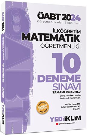 2024 ÖABT İlköğretim Matematik Öğretmenliği Tamamı Çözümlü 10 Deneme Sınavı