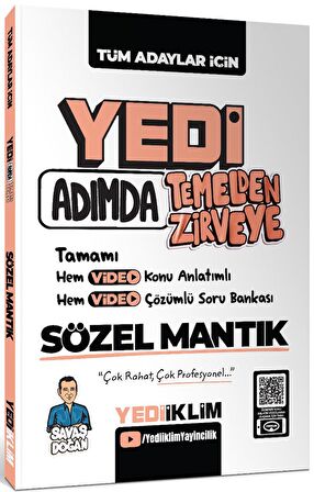 Yedi Adımda Temelden Zirveye Sözel Mantık Video Konu Anlatımlı Video Çözümlü Soru Bankası