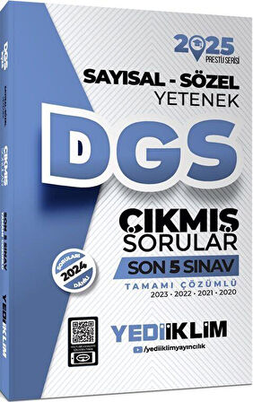 2025 DGS Sayısal Sözel Yetenek Tamamı Çözümlü Son 5 Sınav Çıkmış Sorular