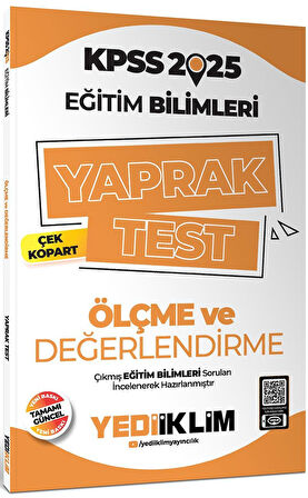 2025 KPSS Eğitim Bilimleri Ölçme ve Değerlendirme Çek Kopart Yaprak Test