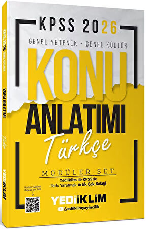 Yediiklim Yayınları 2026 KPSS Genel Yetenek Genel Kültür Konu Anlatımlı Modüler Set 5 Kitap