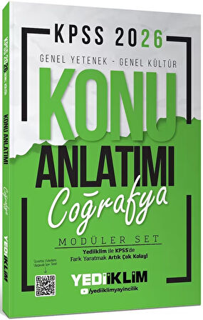 Yediiklim Yayınları 2026 KPSS Genel Yetenek Genel Kültür Konu Anlatımlı Modüler Set 5 Kitap
