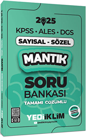 2025 KPSS ALES DGS Sayısal Sözel Mantık Tamamı Çözümlü Soru Bankası