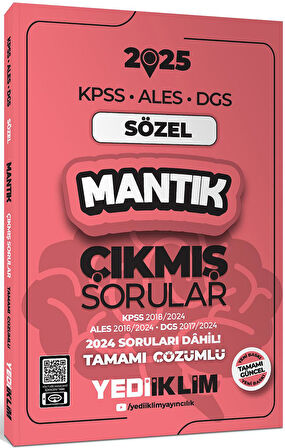 2025 KPSS ALES DGS Sözel Mantık Çıkmış Sorular ve Çözümleri