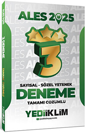 2025 ALES Sayısal Sözel Yetenek Tamamı Çözümlü 3 Yıldız Deneme