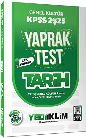 2025 KPSS Genel Kültür Tarih Çek Kopart Yaprak Test