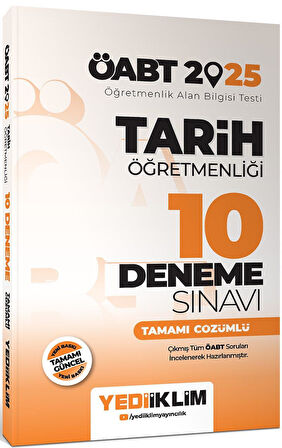 2025 ÖABT Tarih Öğretmenliği Tamamı Çözümlü 10 Deneme Sınavı