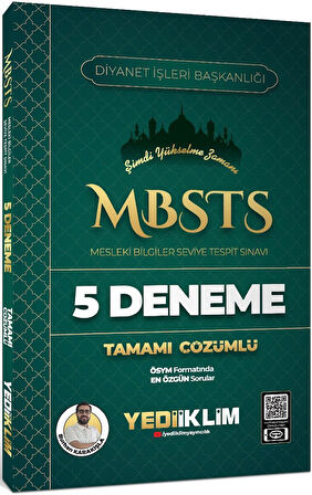 Yediiklim 2025 MBSTS Mesleki Bilgiler Seviye Tespit Sınavı Tamamı Çözümlü 5 Deneme