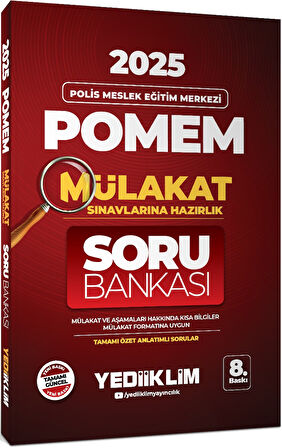 Yediiklim 2025 POMEM Mülakat Sınavlarına Hazırlık Tamamı Özet Anlatımlı Soru Bankası 8. Baskı