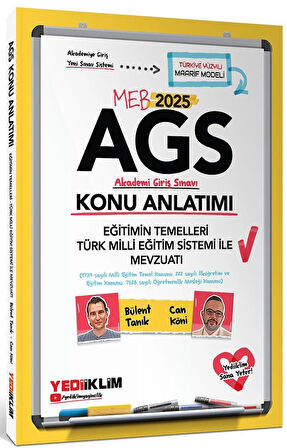 Yediiklim Yayınları 2025 MEB AGS Eğitimin Temelleri Türk Milli Eğitim Sistemi ile Mevzuatı Konu Anlatımı