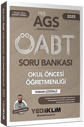 Yediiklim 2025 MEB AGS ÖABT Okul Öncesi Öğretmenliği Tamamı Çözümlü Soru Bankası