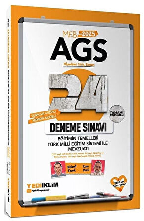 Yediiklim 2025 MEB-AGS Eğitimin Temelleri ve Türk Milli Eğitim Sistemi ile Mevzuatı 24 Deneme