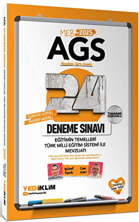 Yediiklim 2025 MEB AGS Eğitimin Temelleri Türk Milli Eğitim Sistemi ile Mevzuatı Tamamı Çözümlü 24 Deneme