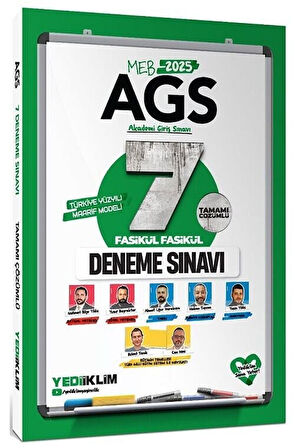 Yediiklim 2025 MEB-AGS 7 Fasikül Deneme Çözümlü Yediiklim Yayınları