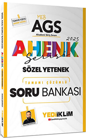 Yediiklim 2025 MEB AGS Ahenk Serisi Sözel Yetenek Tamamı Çözümlü Soru Bankası