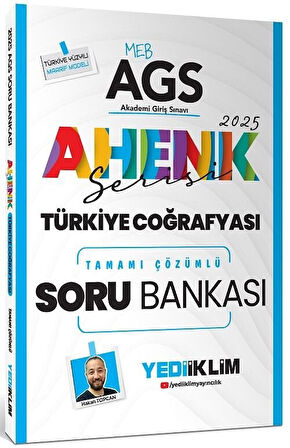 Yediiklim 2025 MEB-AGS Türkiye Coğrafyası Soru Bankası Çözümlü Ahenk Serisi Yediiklim Yayınları