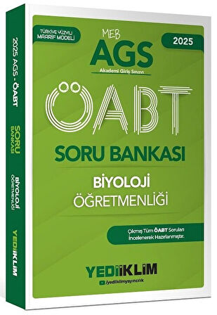 Yediiklim 2025 ÖABT MEB-AGS Biyoloji Öğretmenliği Soru Bankası Yediiklim Yayınları