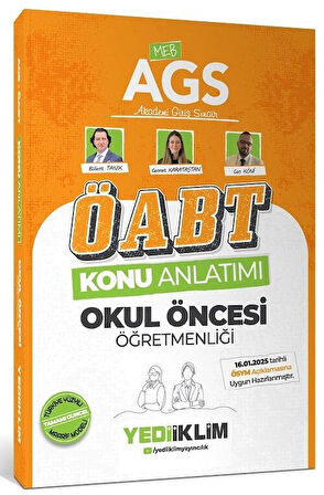 Yediiklim 2025 ÖABT MEB-AGS Okul Öncesi Öğretmenliği Konu Anlatımı - Bülent Tanık Yediiklim